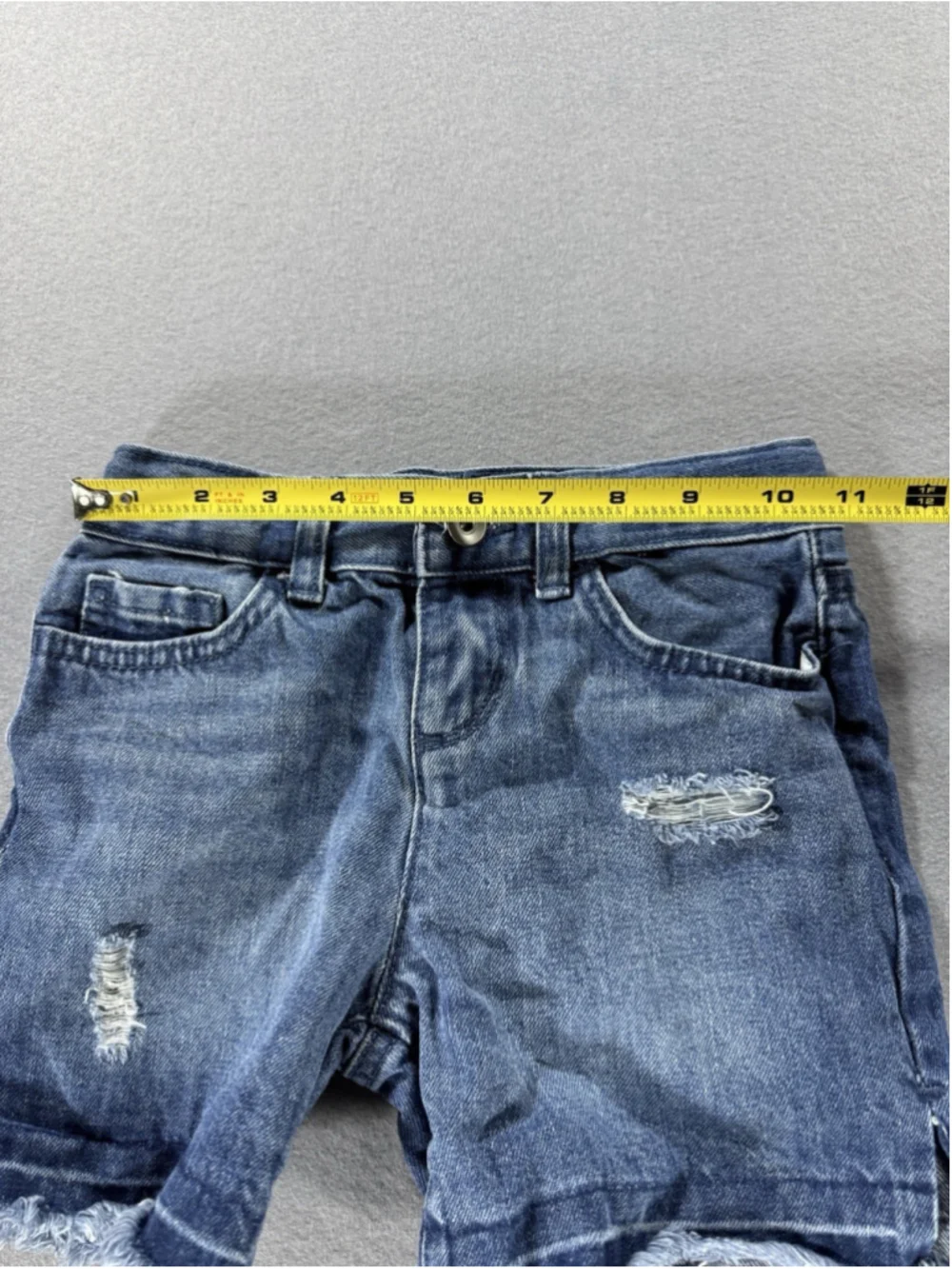 Children’s Place Girls Midi Mi-long Jean Shorts Size 6 Adjustable Waist